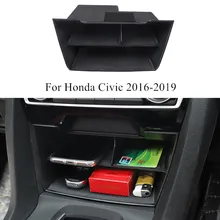 Привод центрального автомобильного Управление многофункциональная коробка для хранения мульти-сетка для хранения крышка комплект для Honda Civic аксессуары