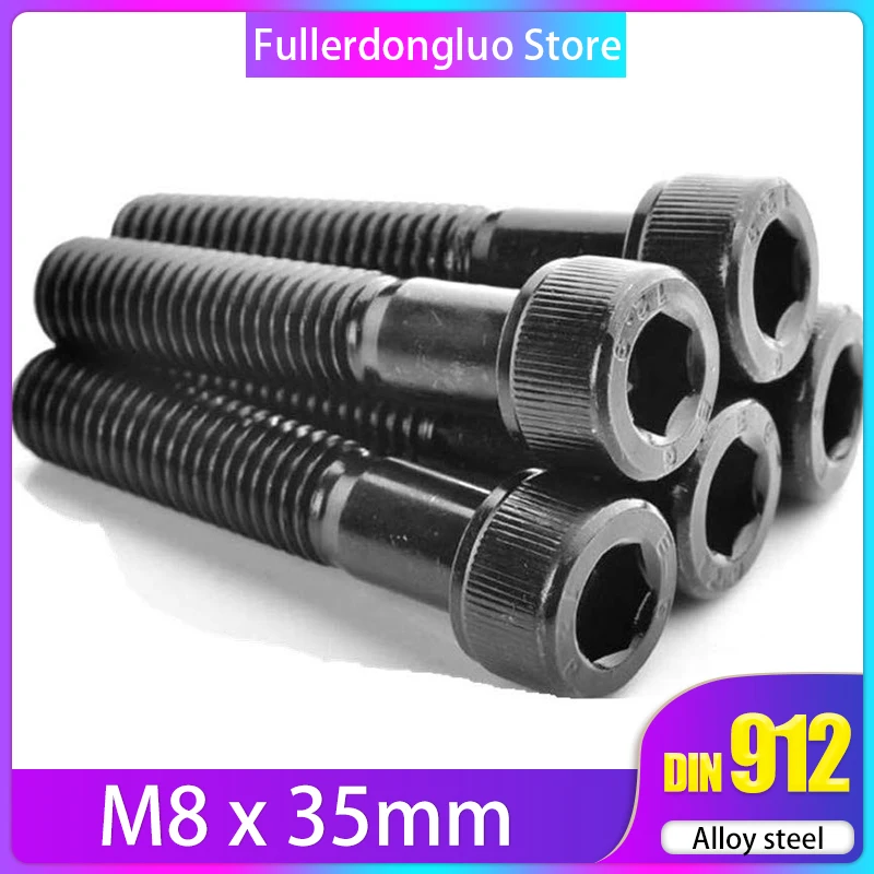 M8x35mm (Pkg of 10) шестигранный диск класса 12 9 черный оксид Отделка Легированная Сталь
