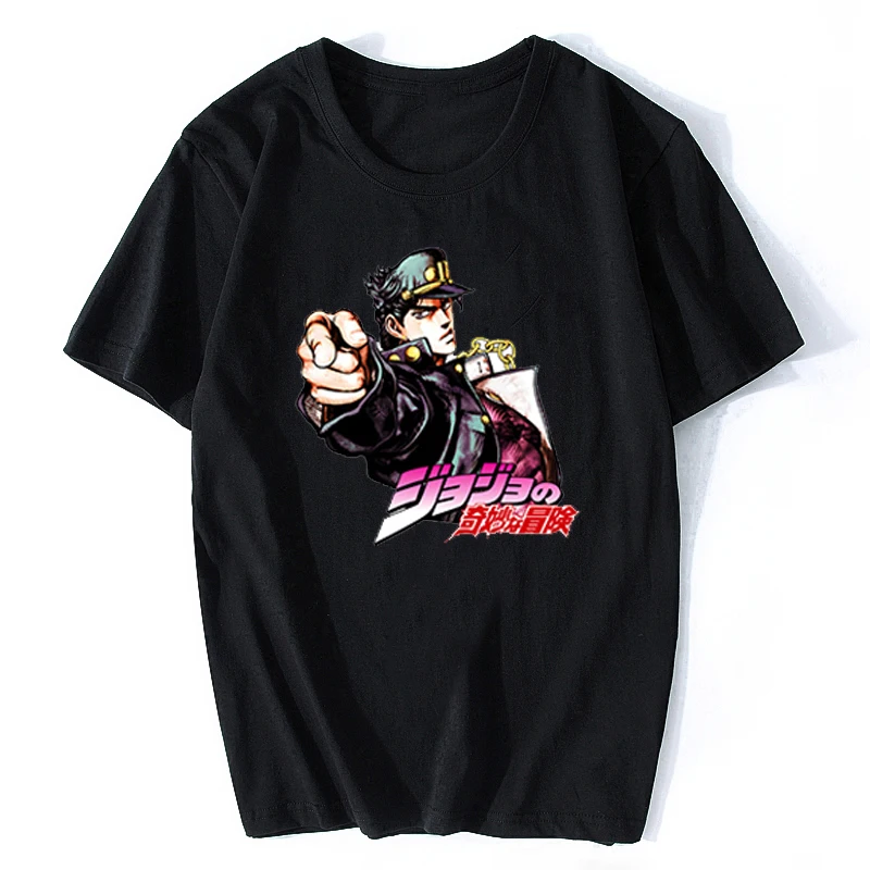 

Jojos Bizarre Adventure Cool Men's T-shirts Fashion Design Men Casual Anime Hip-Hop Harajuku Streetwear Summer Clothing T-shirt
