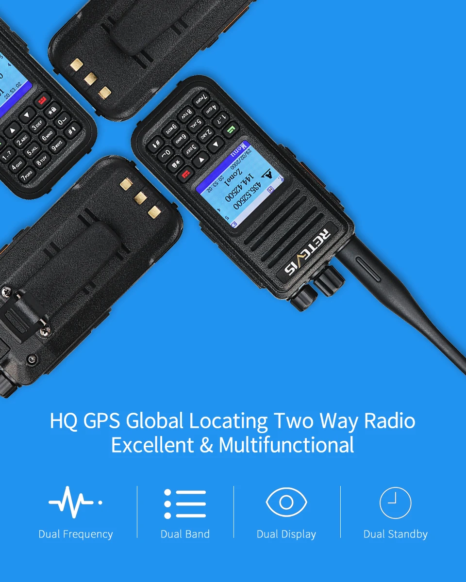 2 шт. Retevis RT3S двухдиапазонный DMR радио цифровая рация(gps) VHF UHF DCDM TDMA Ham радио Hf трансивер