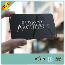 Индивидуальный поставщик нержавеющая сталь на заказ черная металлическая визитная карточка
