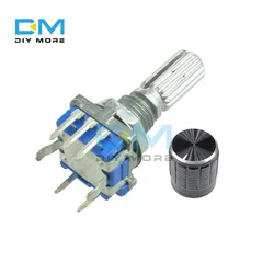 Codeur rotatif EC11 360 degrés, 1 ensemble, potentiomètres numériques, 7 broches, Dia. 6mm x 20mm avec bouton pour Arduino 