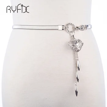

Women's Belts Hot Gold Belt Chain Elastic Stretch Metal Strap Silver Adjustable Luxury Chain Waist Dress heart pendant BL270