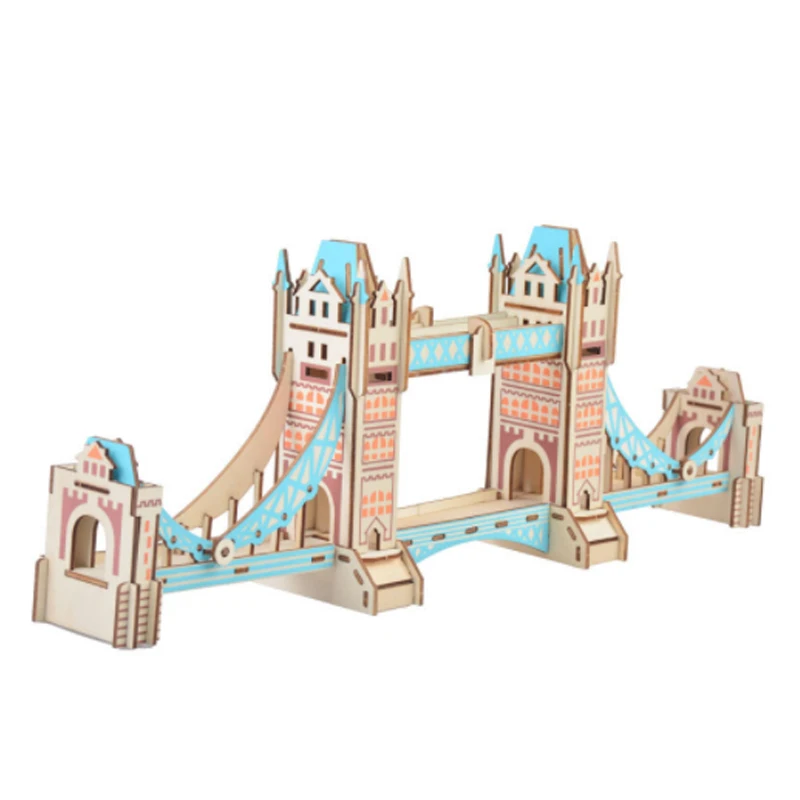 Сборная модель игрушки 3D деревянные головоломки-Londen башня мост деревянные наборы головоломка конструктор игрушки подарок для детей взрослых P34