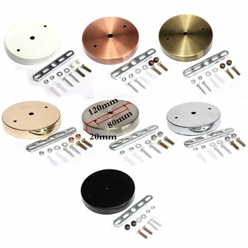 

100mm/120mm Light Socket Lamp Base Holder Ceiling Canopy Wall Sconce Mount LED Base Vintage Pendant Lamp Disc Base
