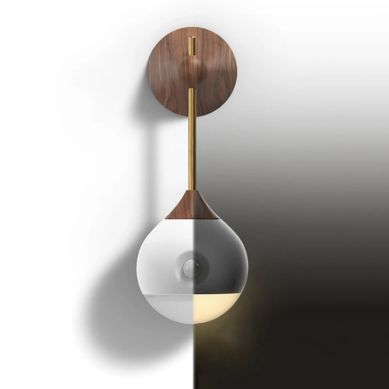 

Infrared Sensor Night Light Corridor Bathroom Bedroom Smart Human Body Induction Bedside Lamp Separaable Usb Charging