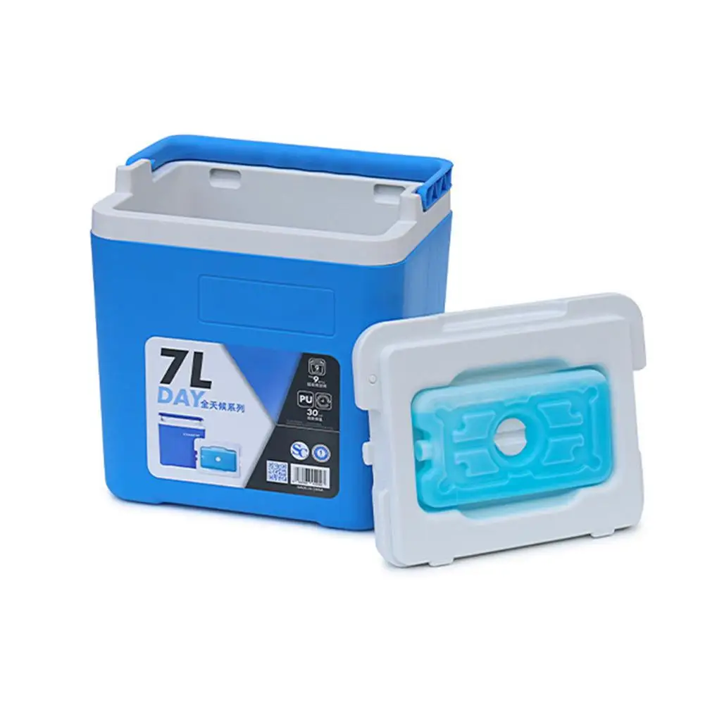 

7L Cooler Box Portable Refrigerator Sealing Performance Incubator Ice Bucket Outdoor Fruit Preservation Box Ice Cream Freezer