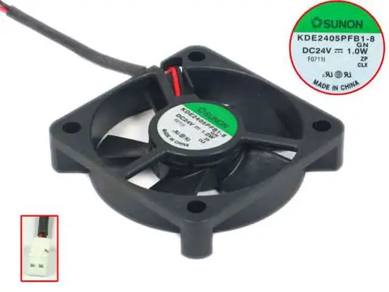SUNON KDE2405PFB1 8 GN DC 24V 1 0 W 2 проводной 50x50x10 мм Сервер вентилятор охлаждения|square fan|server fandc