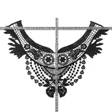 Водорастворимый кружевной воротник цветок полиэстер шелк вышивка кориандр воротник трехмерная полые вышивка ложный воротник