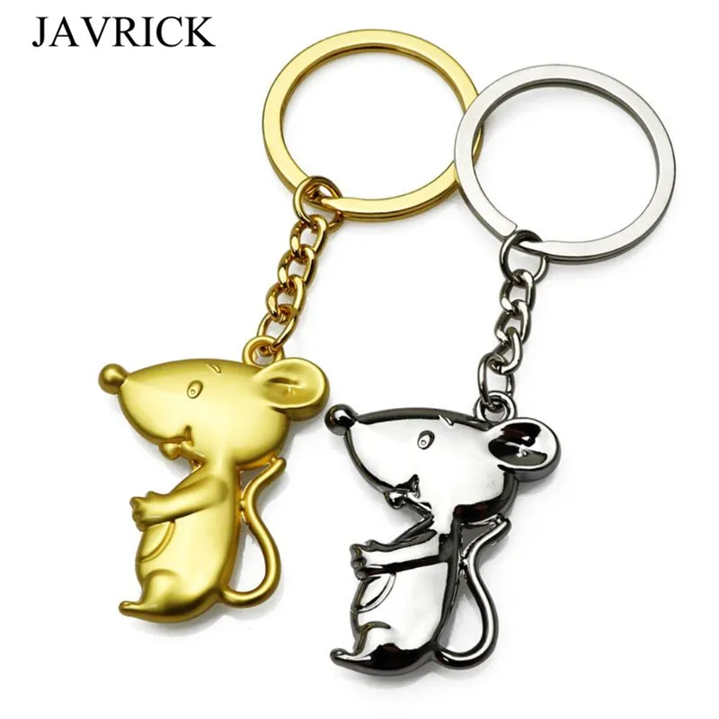 

Cute Keychain Cartoon Golden Mouse Pendant Bag Decorations Rat Shape Key Ring New Year Gift