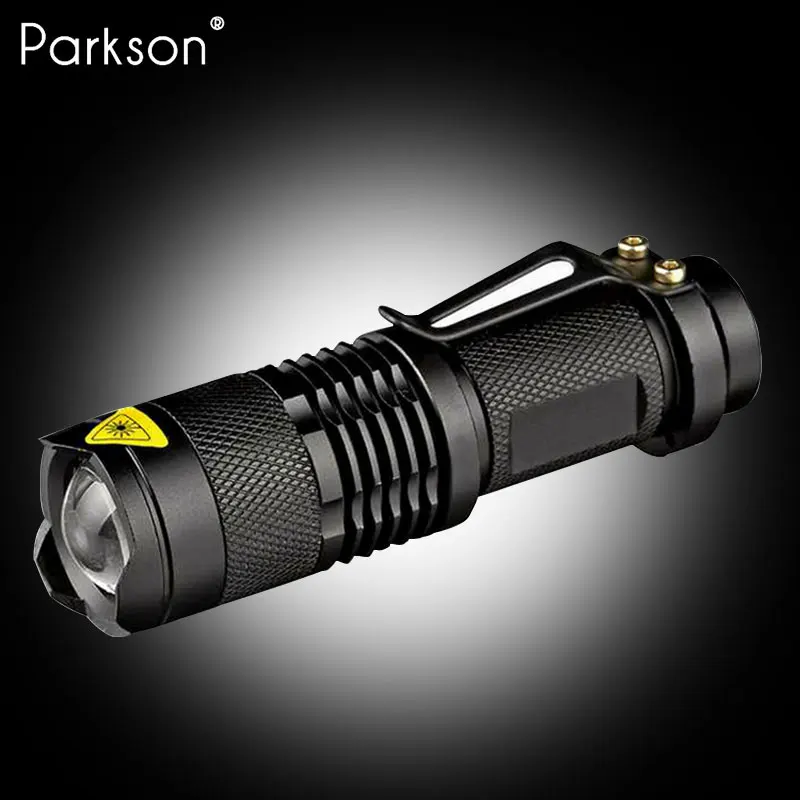 

Mini Led Flashlight Torch Lantern 2000 Lumens Q5 3 Modes Zoomable Waterproof Portable self defense no tazer shock Camping Hiking