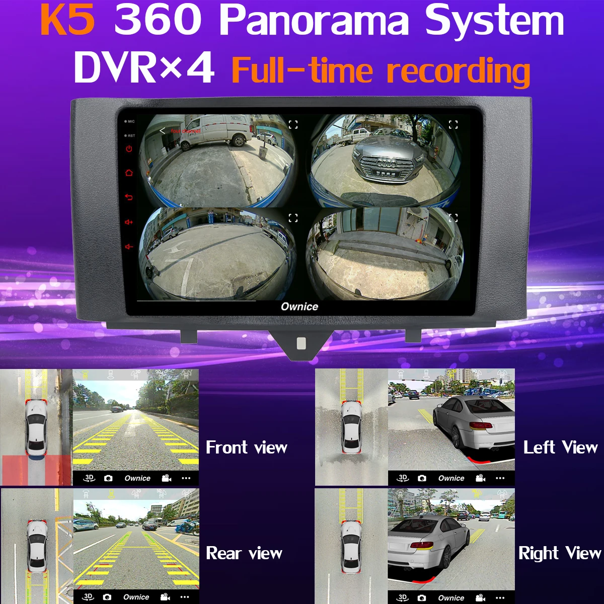 Камера 360 ° 4G LTE Android 9,0 4G+ 64G SPDIF DSP CarPlay Автомобильный мультимедийный плеер gps радио для Mercedes Benz Smart Fortwo 2011