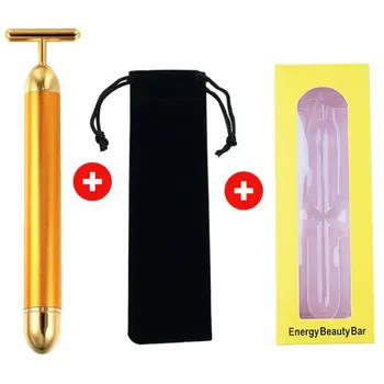

Gold stick 24K gold beauty stick environmental protection electric T-shaped face massager home beauty instrument