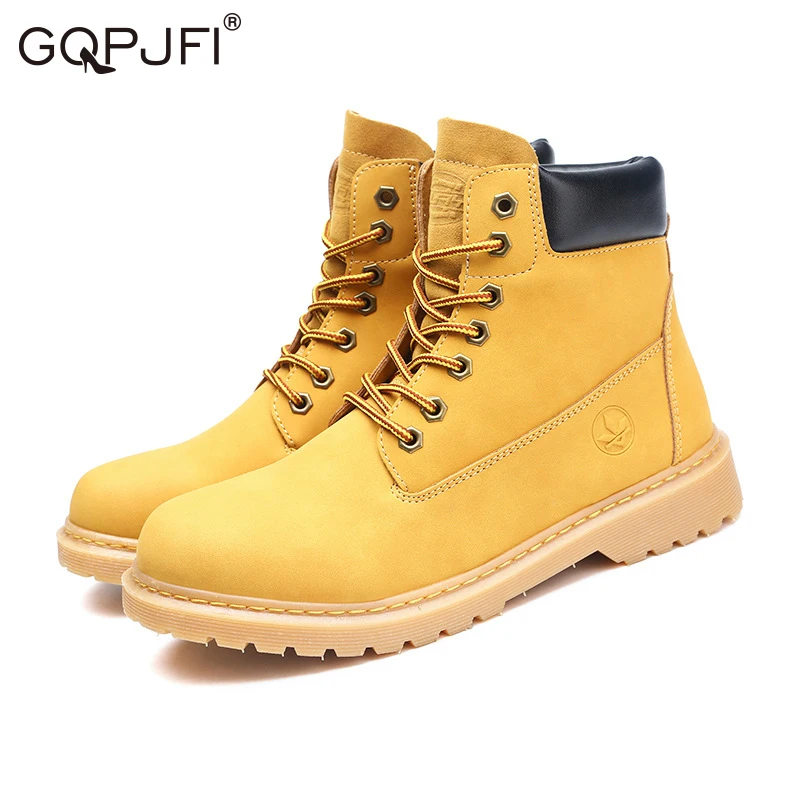 

GQPJFI Women's Round Head High Gang Boot Non-slip Lace up Ankle Boots Solid Color Martin Boots 2020 New Car Shoes Military Boots