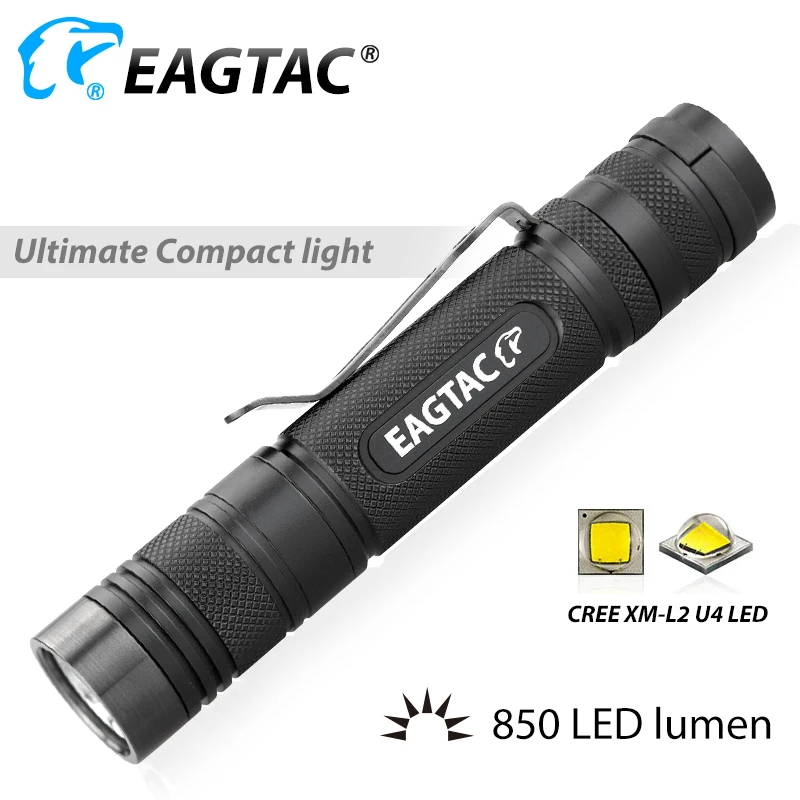  EAGTAC D25C2 XM-L2 850 Lumens 4 Modes 7 Hidden Outputs LED Flashlight Mini Torch Lower Low Mode - 4000206488784