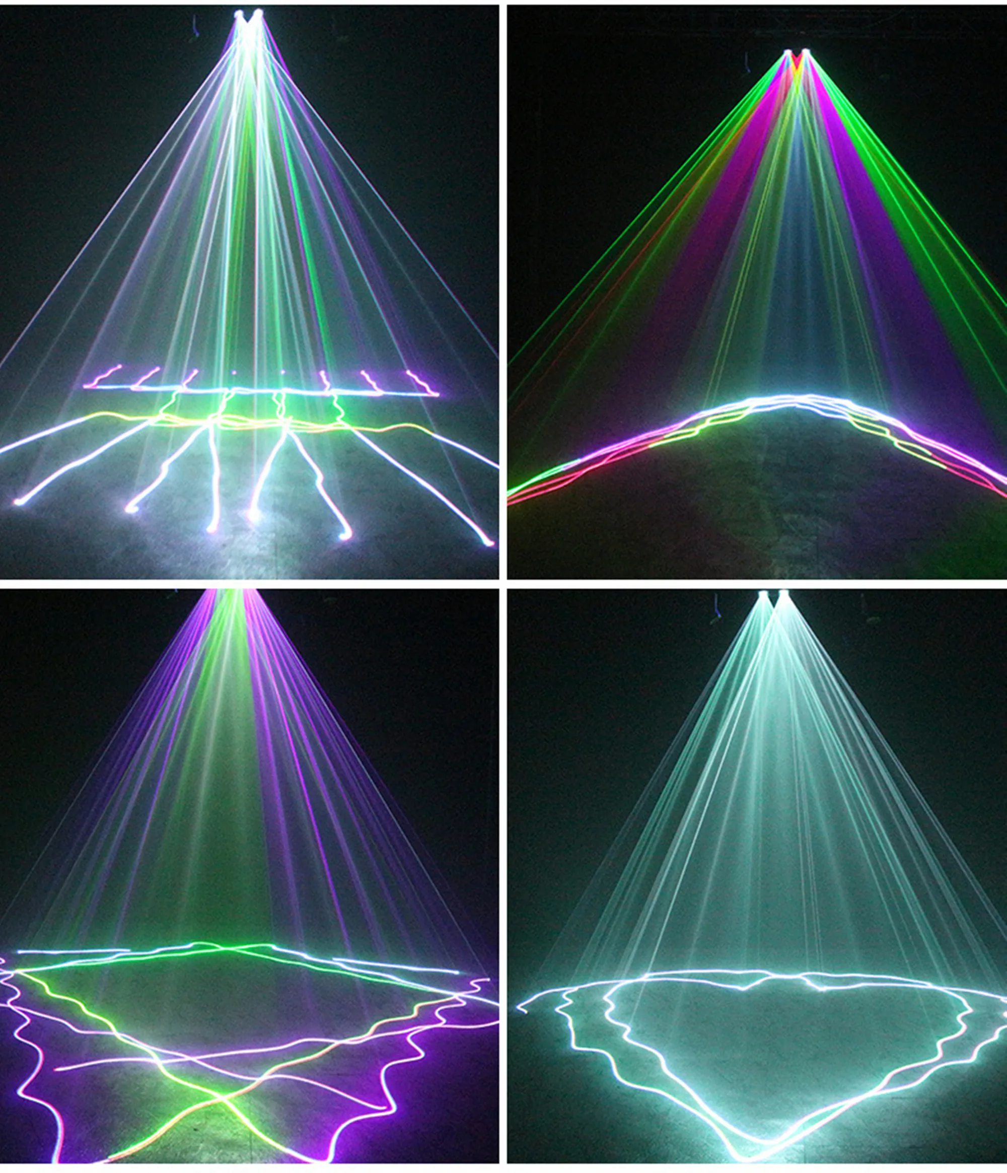 Tanie Podwójny otwór Disco DJ wiązka laserowa skaner linii projektor RGB sklep