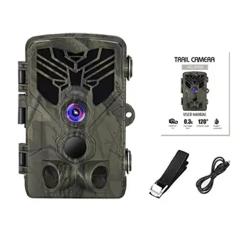 

Trail Hunting Camera,Outdoor Wildlife Cam HC-810A 20MP 1080P / IP65 Waterproof Night Version Photo 0.3s Trigger Time / Black
