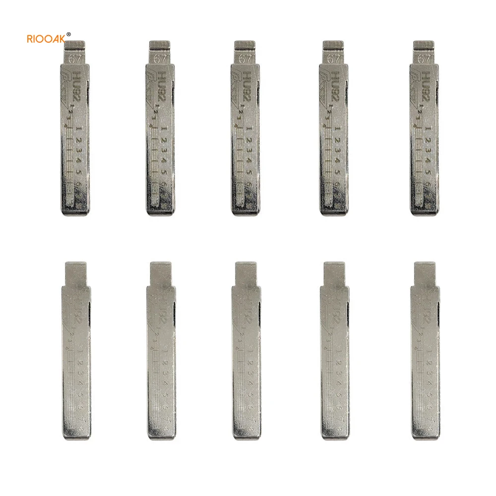 5/15/50pcs 2 in 1 LiShi Uncut Metal NO.67 KD900/VVDI Remote Blank Car Key Blade HU92 for BMW/Land Rover/Rolls Royce/MINI/GM3 7