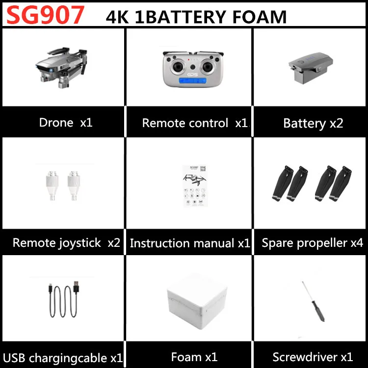 SG907 gps zangao com 4 K hd камера угловая 5g wifi FPV RC Квадрокоптер Профессиональный видеорегистратор дроны e520s e58 - Цвет: 4K GPS 2B