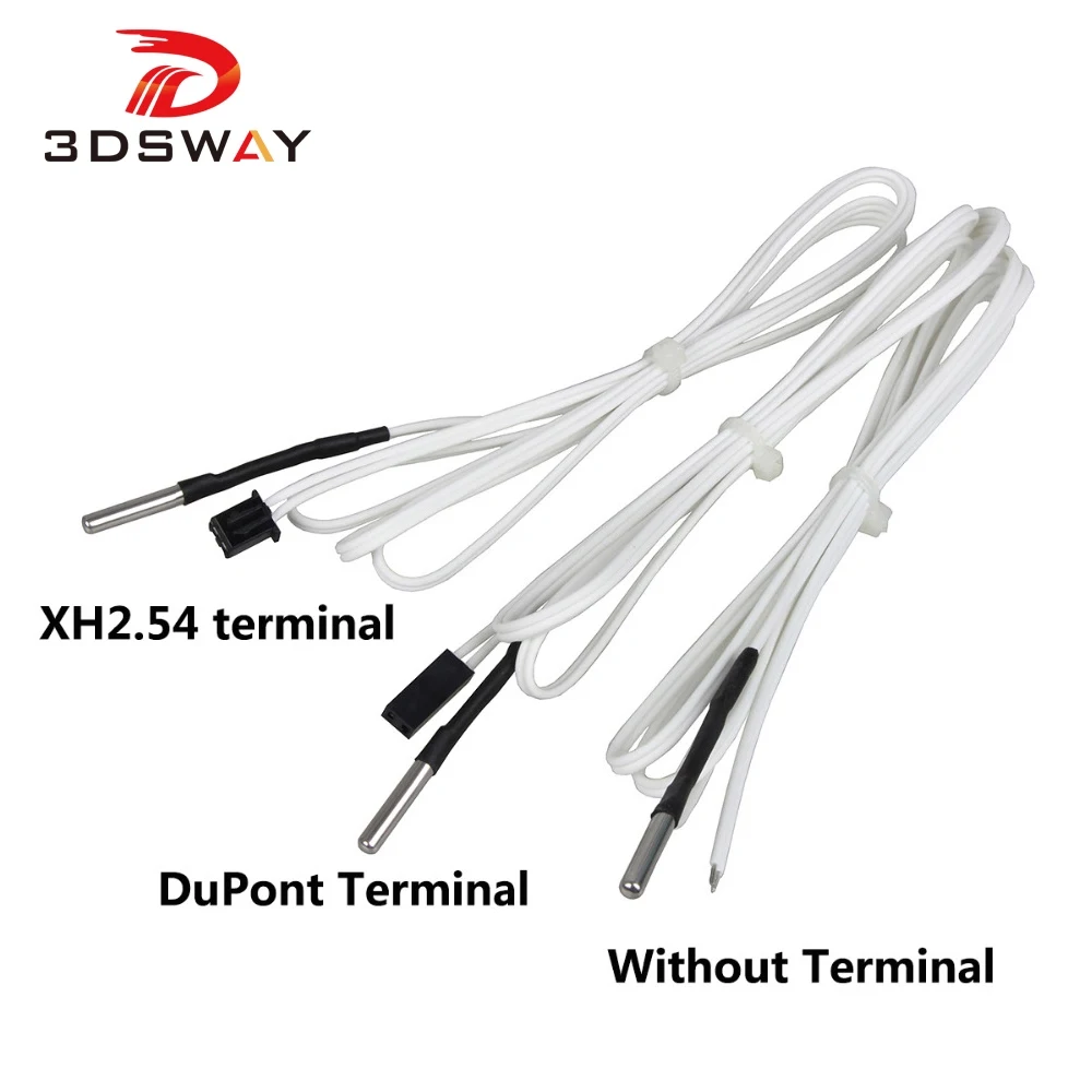 3DSWAY 3D принтеры Запчасти 1M/2M HT NTC100K термистор Температура Сенсор для высокое нити