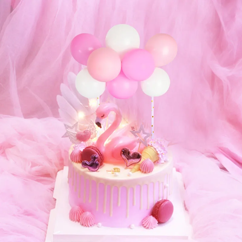 1set Creative Balloon Multi Cake Topper Baby Shower Birthday DIY Cake Top Flags Decoration Festival Wedding Party Supplies