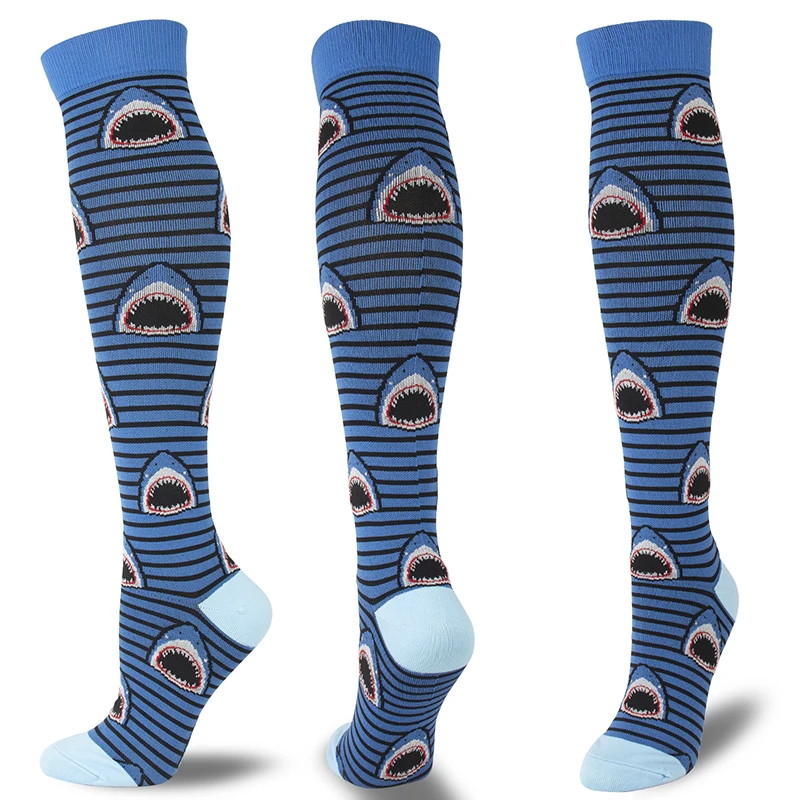 Sports Compression Socks Interesting Patterns Halloween Pressure Running Suitable Varicose Veins Blood Circulation compression socks