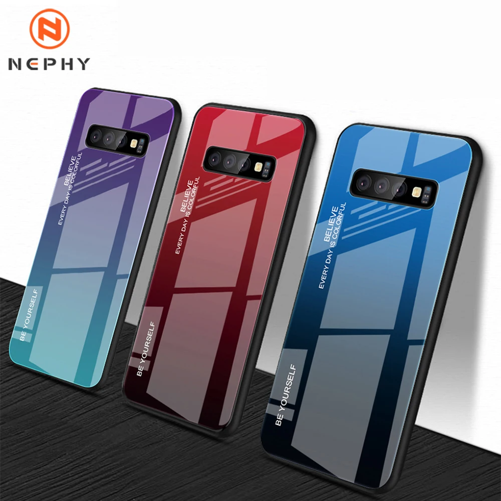Чехол из закаленного стекла для Samsung Galaxy S8 S9 S10 Plus S20 Ultra Note 8 9 10 20 мобильный телефон