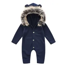 

Long Sleeve Hoodie Baby Girl Clothes Spring & Autumn Baby Clothes Boys Rompers Solid Color Newborn Rompers 6-24 Months