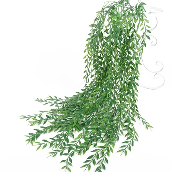 

1 Pc Artificial Wall Hanging Garden Living Room Club Bar Decorated Fake Green Plant Leaves Plastic Vine Artificial Plants
