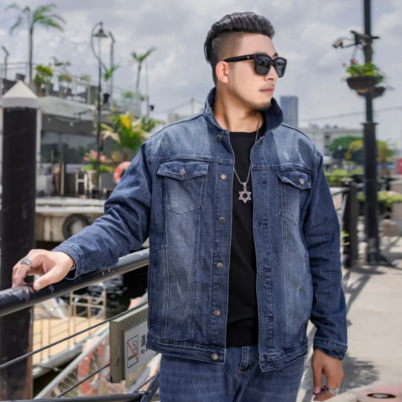 オッテ ソウル ライオン クール 上着 羽織り メンズ レディース オシャレ Autumn Japanese denim jacket plus size men's slim Korean
