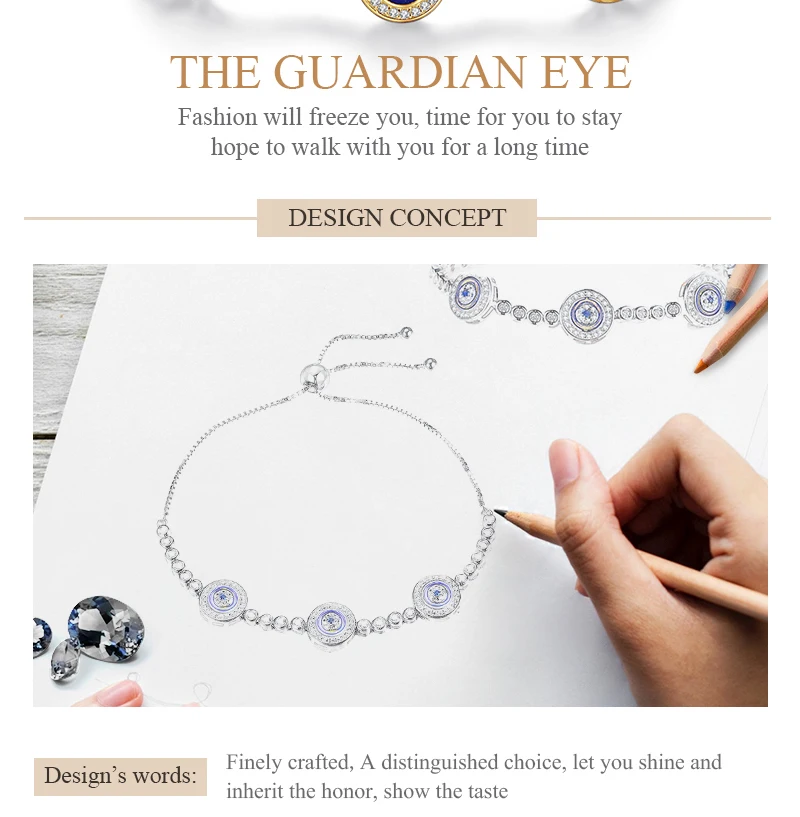 Настоящее серебро 925 проба браслеты для женщин амулеты Evil Eye Lucky Hamsa Blue CZ желтые золотые теннисные браслеты мужские ювелирные изделия