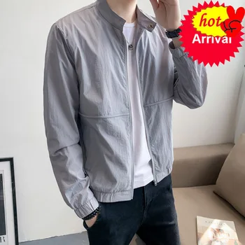 

Men's jacket Autumn black Men Bomber Cardigan jacket fashion contracted leisure baseball zipper top