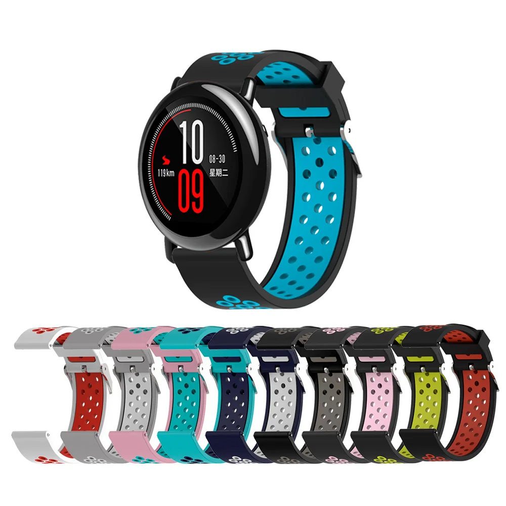 

Suitable for MiDong 1 2 watch dual color silicone strap 22mm universal strap universal dual color strap color matching Xiaomi