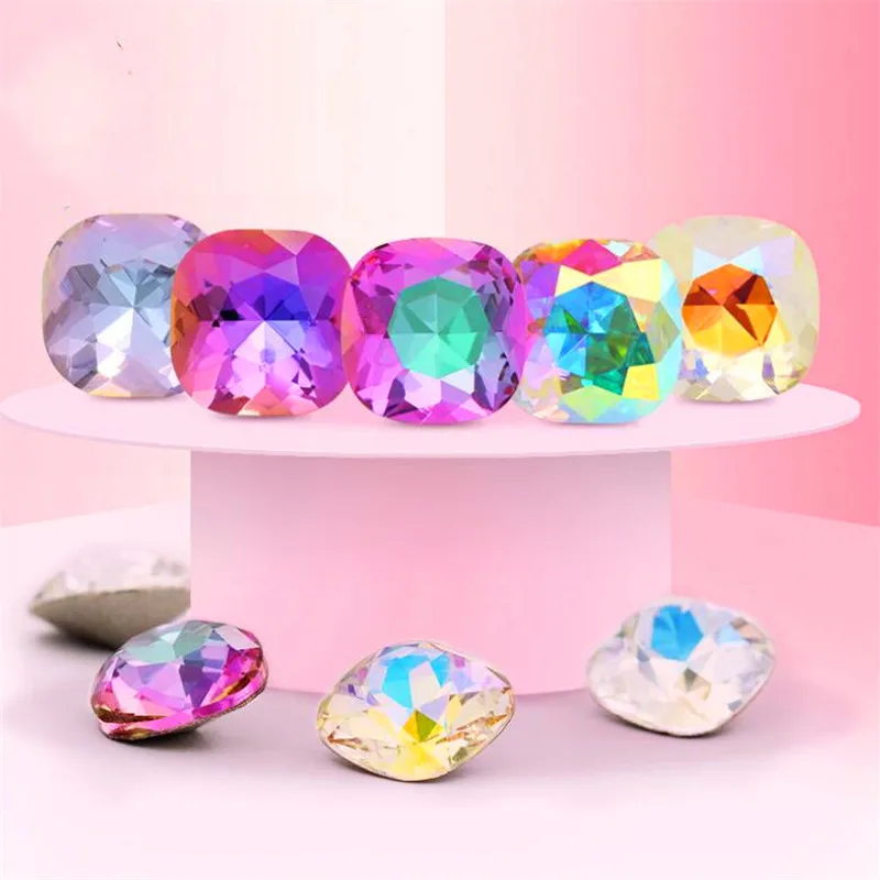 Стеклянные пуговицы стразы из хрустальных камней премиум-класса ювелирные