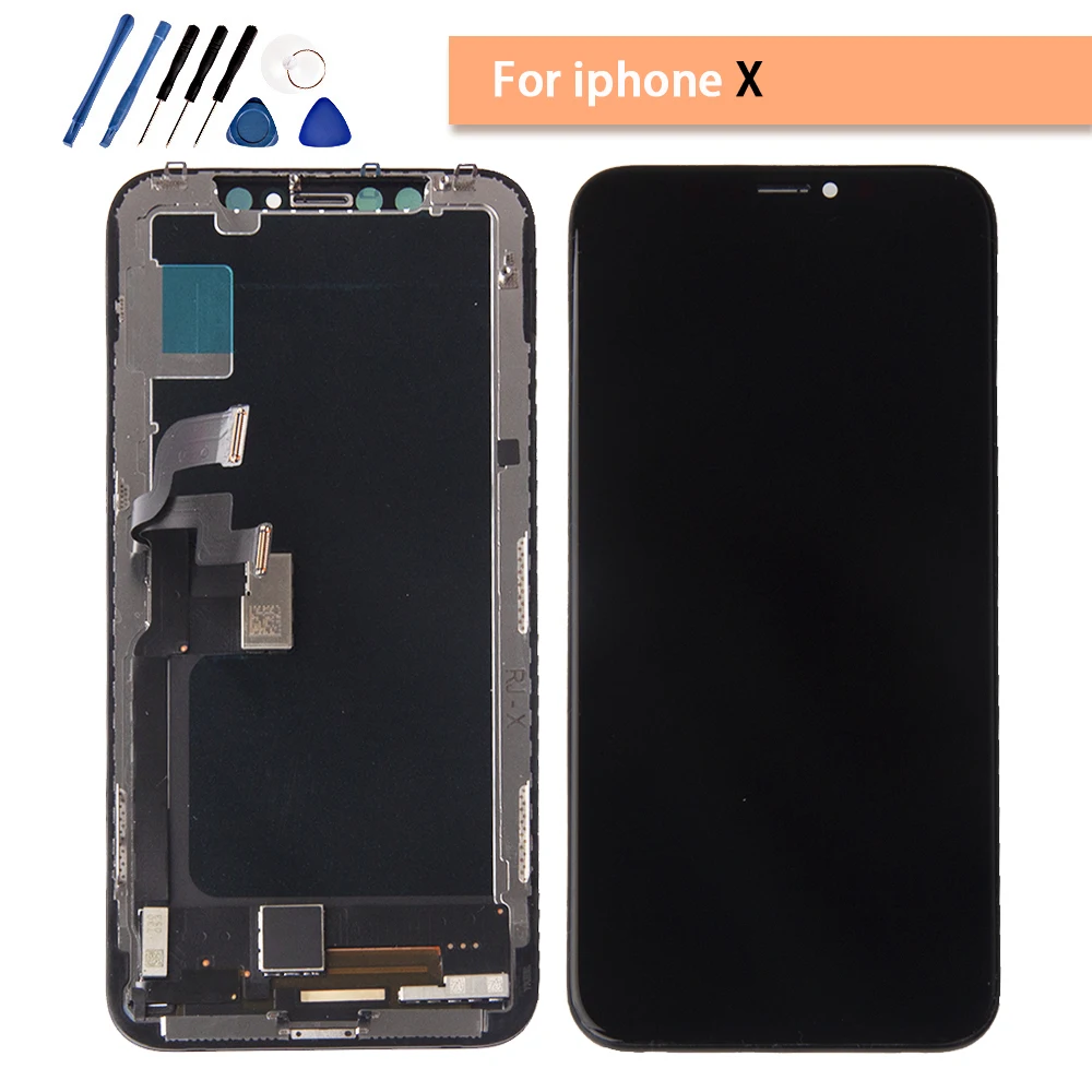 100% протестированный ЖК-дисплей для iPhone X кодирующий преобразователь сенсорного