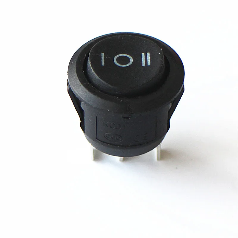 

10PCS 3PIN Round Boat Rocker Switch 6A 250V 3 Position SPDT ON-OFF-ON Rocker Switch Snap-in Mini Rocker Power Switches lights