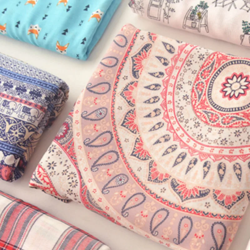 Нежная и гладкая хлопчатобумажная ткань с вискозой для летнего платья брюки пижамы одежда ткань