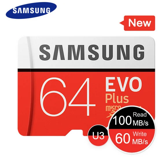 64G SAMSUNG Micro SD карты памяти EVO+ 128 Гб 64 Гб оперативной памяти, 32 Гб встроенной памяти, 95 МБ/с. 100 МБ/с. C10 SDHC/SDXC U1 U3 TF Card 64 г 32 г карты - Цвет: 64G