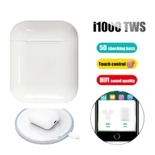 Yeni i1000 TWS 2019 Pop up kablosuz bluetooth 5.0 V5 Kontrol Kulaklık Kulaklık Kulakiçi Qi Stereo 6D Bas PK i3000 I2000 i 1000 TWS(China)