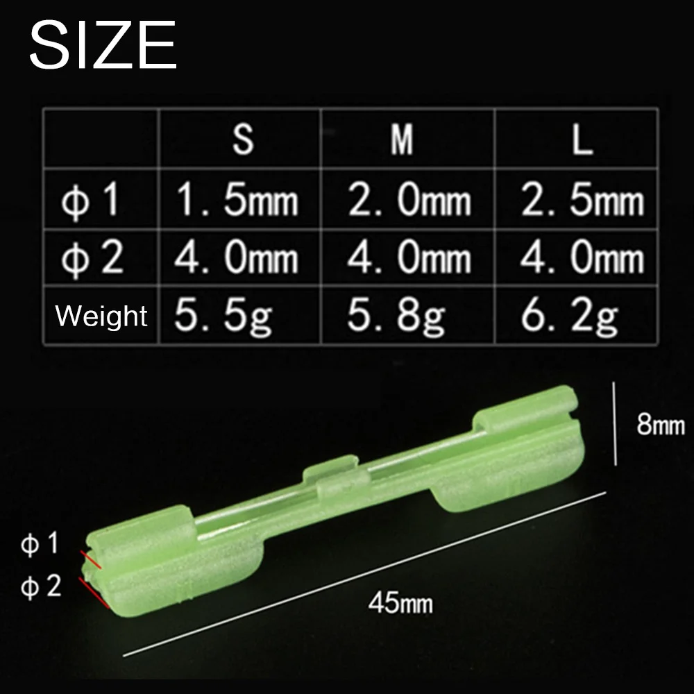 Night Fishing Light Stick Clip ABS Fishing Float Tip Light Holder Luminous Effect Stick Clip Card Holder FLYSAND 10PCS/Bag fishing accessories,fishing tackle,fishing tools,fishing tool