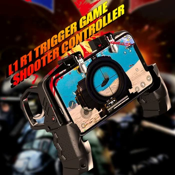 

Mobiele Gamepad Joystick Metalen L1 R1 Trigger Game Shooter Controller for Android phone Gaming Gamepad