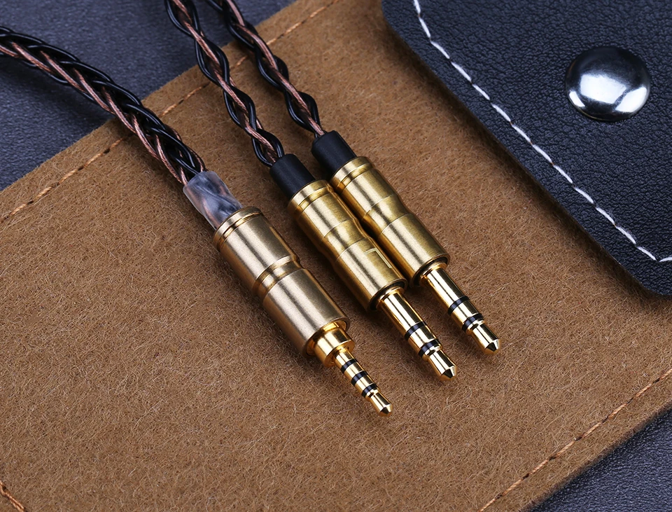 OPENHEART 8 Core Cable for Headphone 1 to 2 jack 3.5/2.5/4.4mm Balance Upgrade Replacement Silver Cables 1.4m Personality