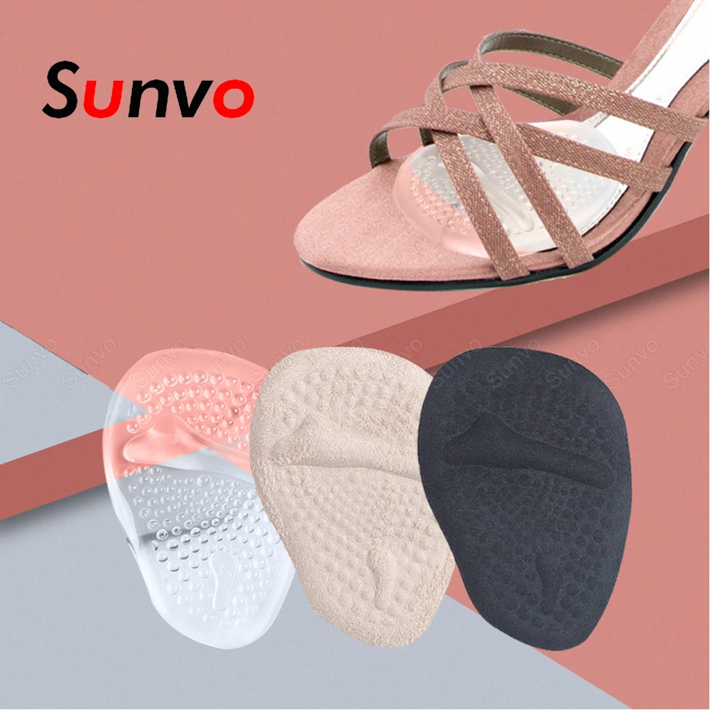 Plantillas de Gel de silicona antideslizantes para zapatos de tacón alto para mujer, de medio tamaño para aliviar dolor en el antepié, sandalias|Rellenos y cojines| - AliExpress