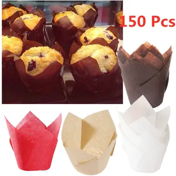 

150pcs Oil-Proof Cup Cake Wrappers Muffin Cupcake Paper Cups Cake Cups Cupcake Wrappers Cake Paper Cups Wedding Party Favors