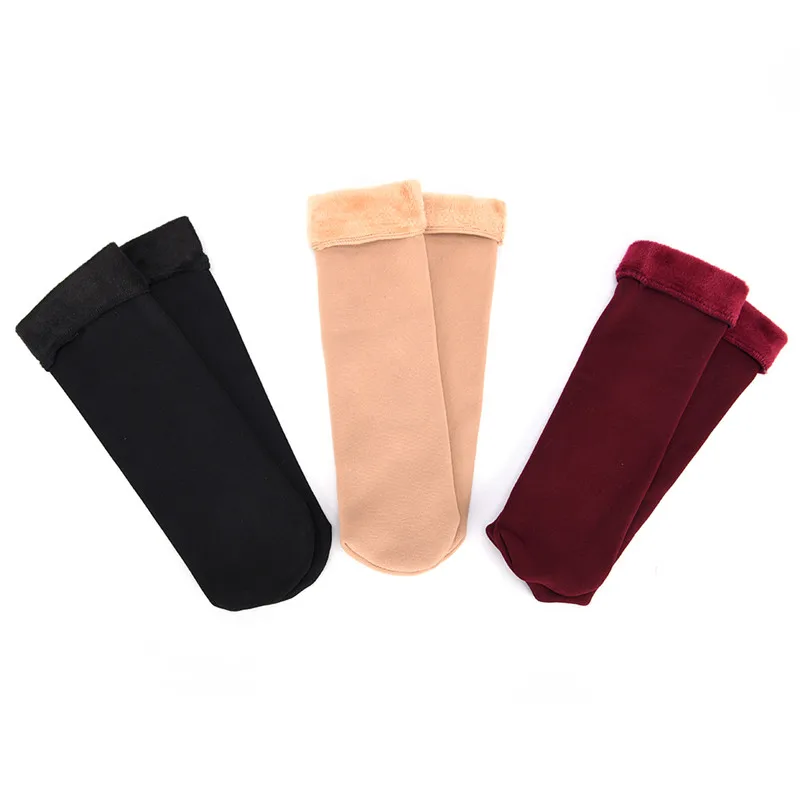 Winter Velvet Socks Women Warm Floor Hosiery Thicken Sock Wool Home Calcetines Snow Boots Cotton | Женская одежда