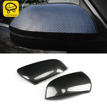 

CARMANGO for Volkswagen VW Atlas Teramont Auto Car Rearview Mirror Protector Trim Cover Sticker Chrome Interior Accessories