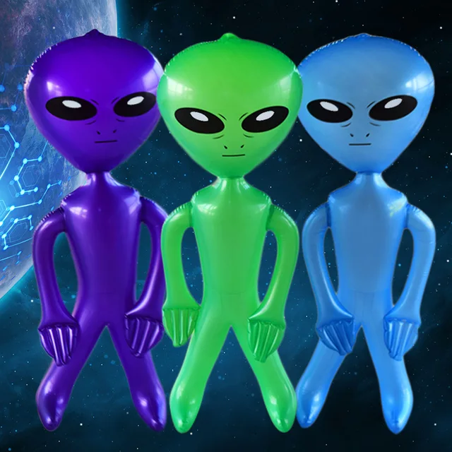 170cm Giant Alien Model Green Purple Blue Gray Pink ET Kids Adult Inflatable Toy Halloween Cosplay Brithday Party Supply Blow Up 1