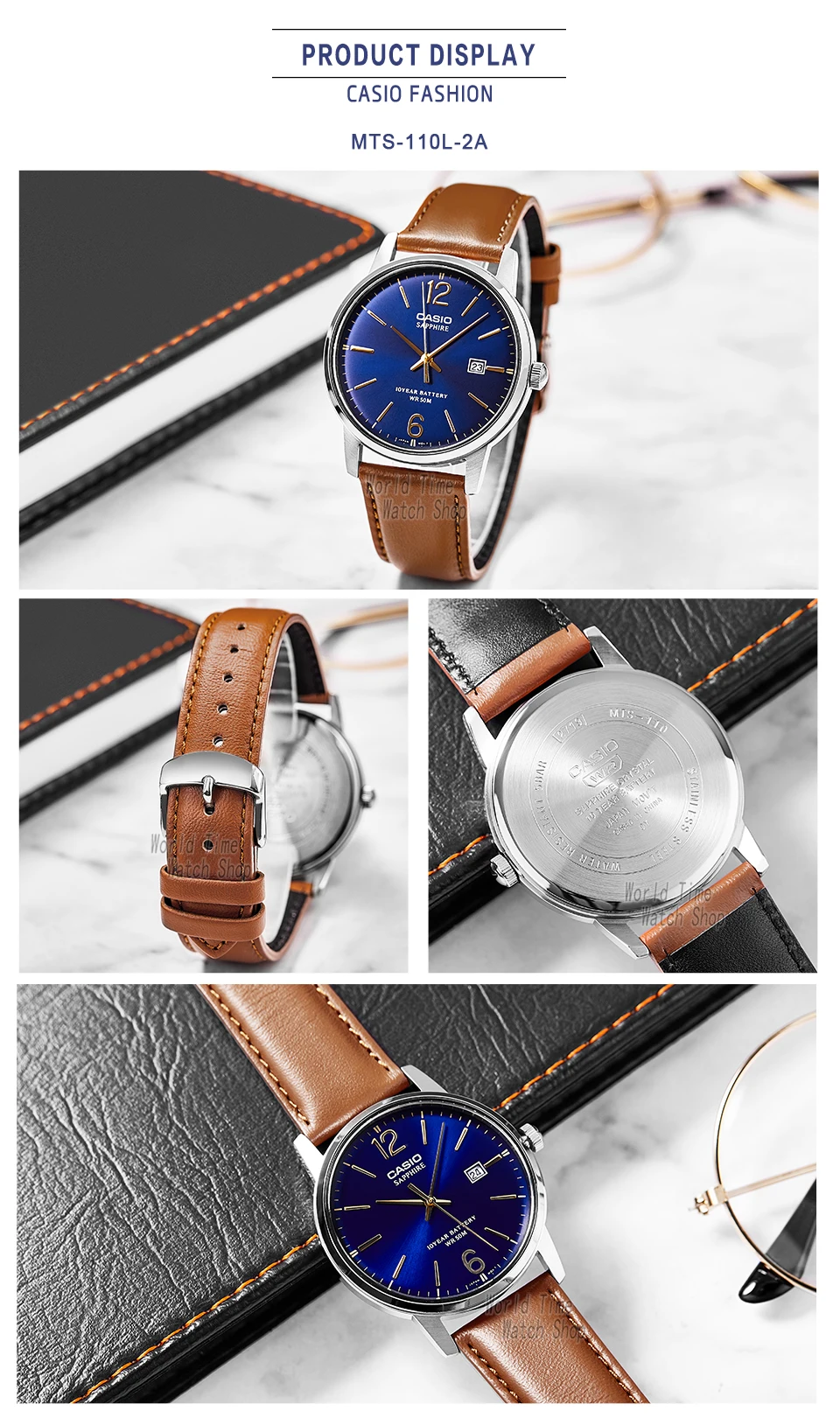 Casio watch wrist watch men top brand luxury set quartz watch 50 meters water resist men watch Sport military Watch MTS-110L-2A
