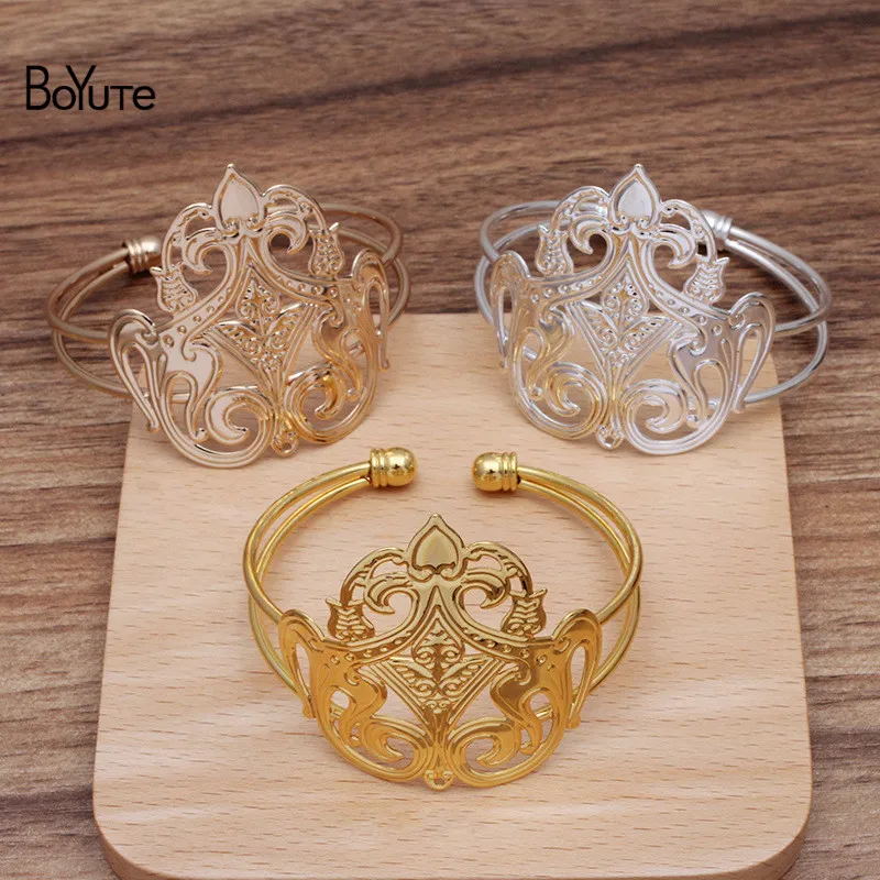 BoYuTe (5 Pieces/Lot) 62*24MM Metal Brass Bracelet Base Can be Bundle Hair Crown Diy COS Jewelry Accessories | Украшения и