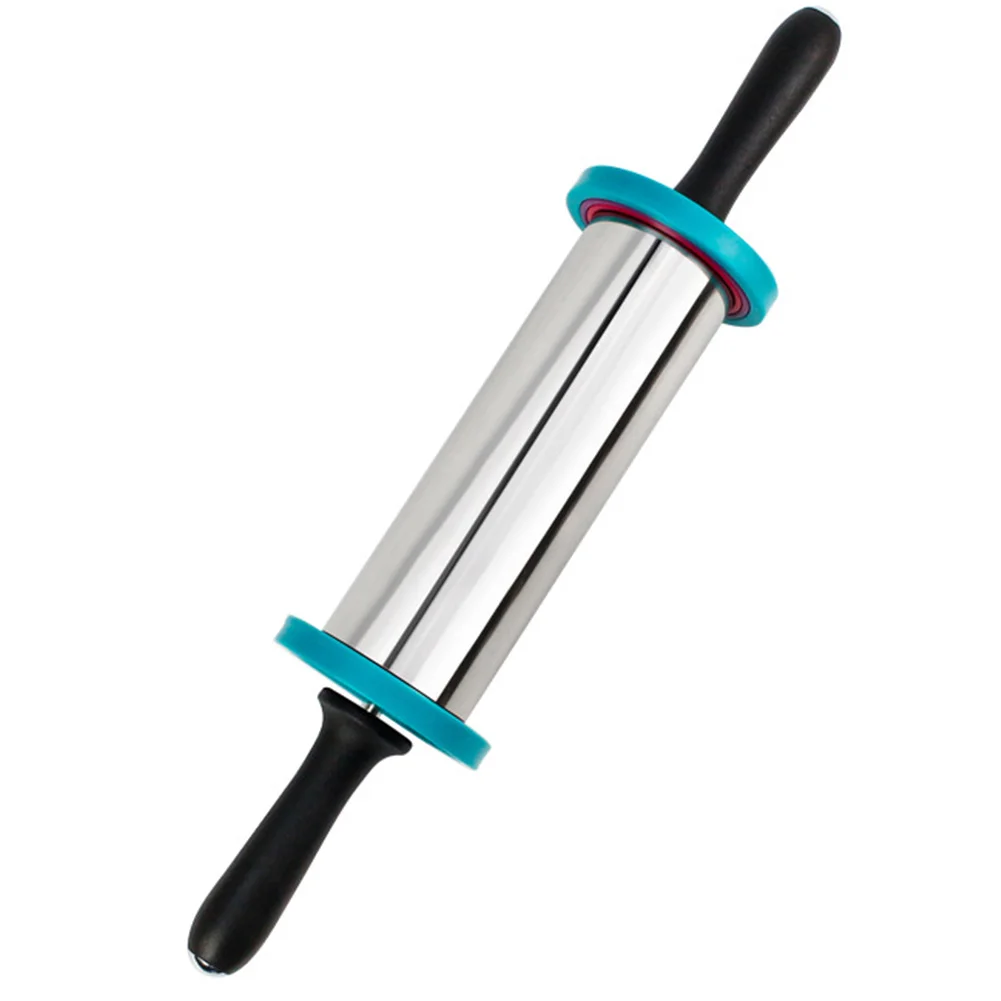 Tool Adjustable Baking Rolling Pin Stainless Steel Dough Kitchen Roller Pizza Removable | Дом и сад